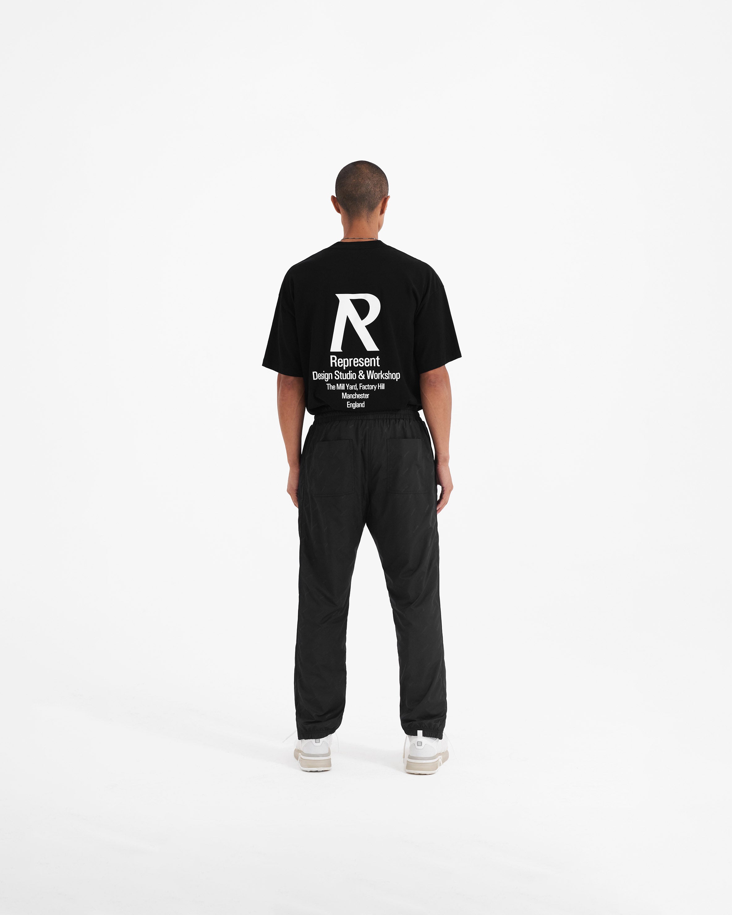 All Over Logo Trackpants - Black
